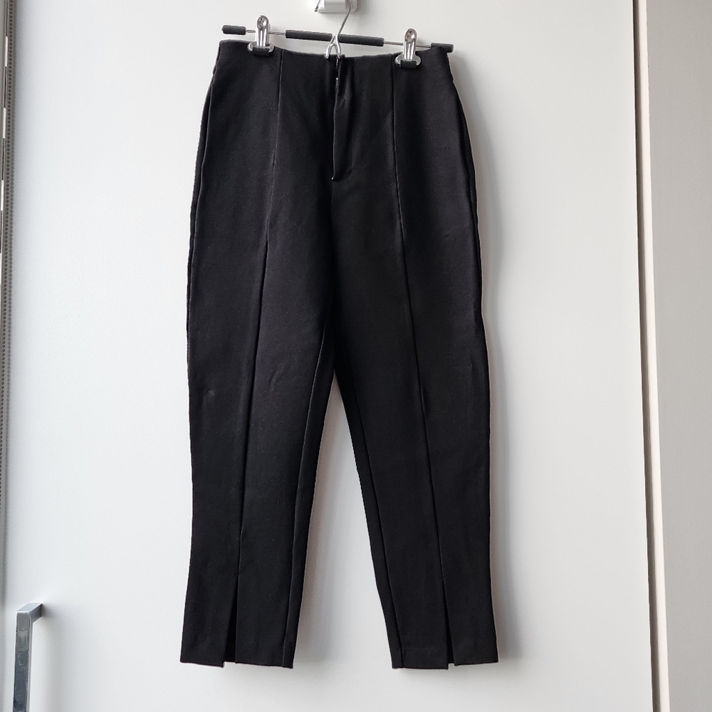 Vintage Broadcast High Waisted Jersey Front Slit Trousers
